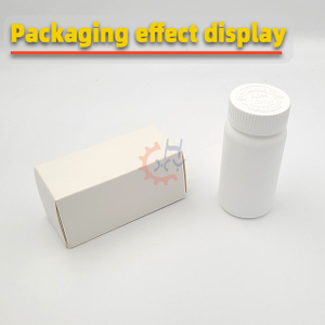 Cómo empacar una botella en una caja automáticamente, máquina clasificadora y encartonadora de botellas de medicina termofusible